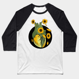 Sunflower Heart Baseball T-Shirt